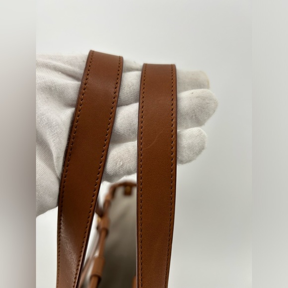 Saint Laurent YSL Panier Cutout Basket Tote Brown Cognac Caramel  $2990 - Picture 14 of 15